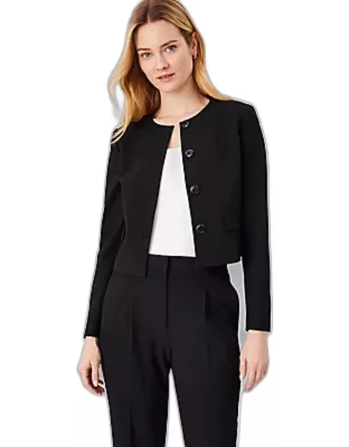 Ann Taylor The Crew Neck Jacket in Seasonless Stretch