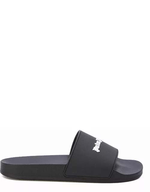 Monogram rubber slide sandal