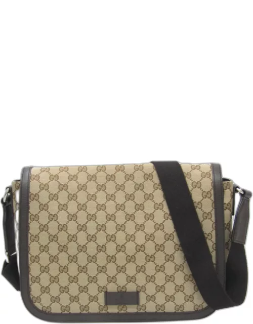 Gucci GG Canvas Flap Messenger Bag