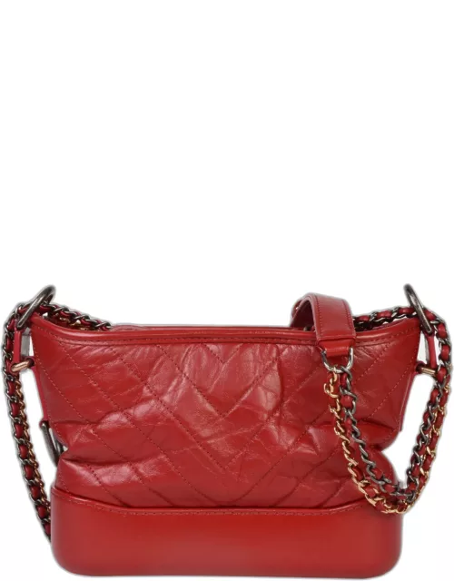 Chanel Red Calfskin Gold/Chain Gabriel de Chanel Hobo Bag