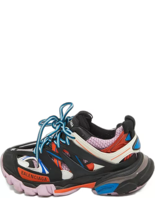 Balenciaga Multicolor Faux Leather and Mesh Track Sneaker