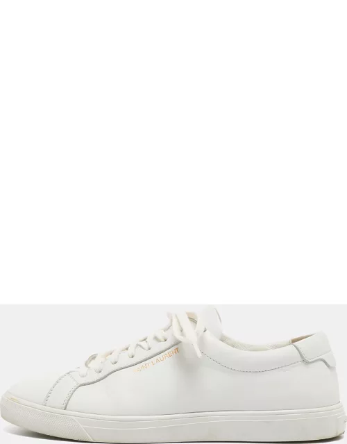 Saint Laurent White White Leather Low Top Sneaker