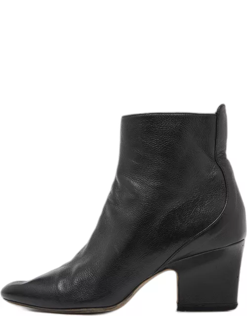 Jimmy Choo Black Leather Ankle Bootie