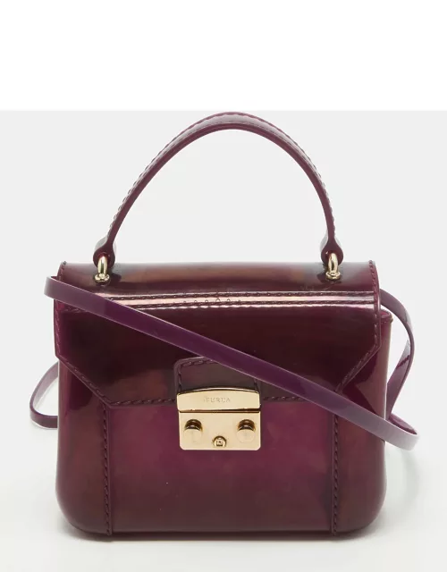 Furla Purple Rubber Mini Candy Bon Bon Crossbody Bag