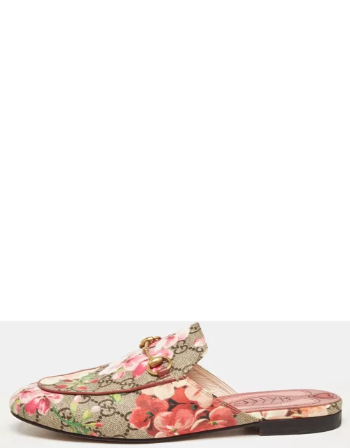 Gucci Multicolor GG Canvas Blooms Printed Princetown Mule
