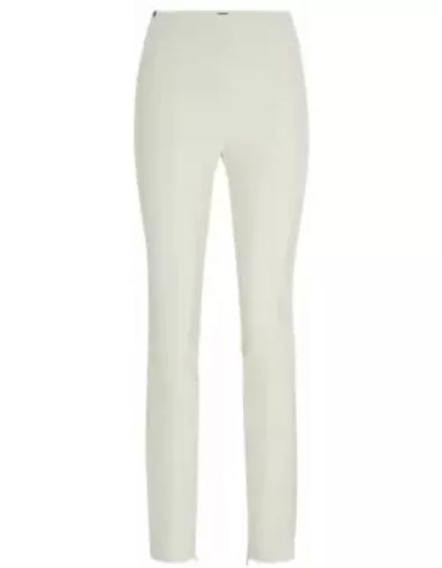 Extra-slim-fit trousers in performance-stretch fabric- White Women's Formal Pant