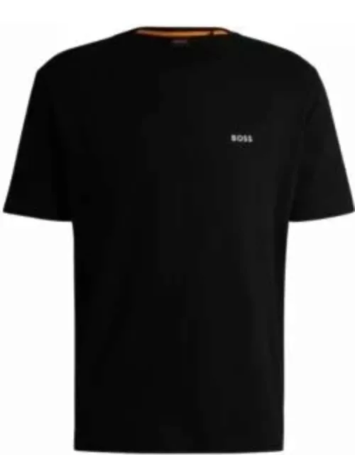 Cotton-jersey T-shirt with decorative reflective artwork- Black Men's T-Shirt