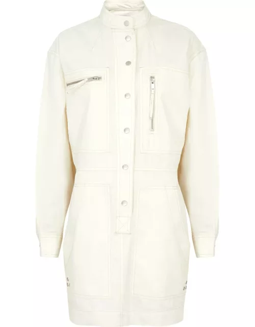 Isabel Marant étoile Kelany Contrast-stitch Cotton Mini Dress - Ecru - 38 (UK10 / S)