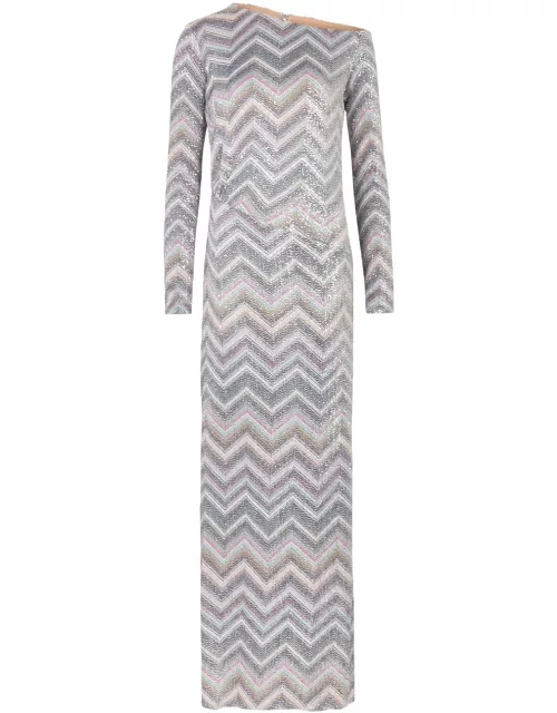 Missoni Zigzag Sequin-embellished Knitted Maxi Dress - Multicoloured - 42 (UK10 / S)