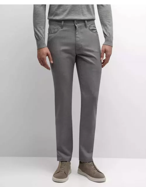 Men's Wool Straight-Leg 5-Pocket Pant