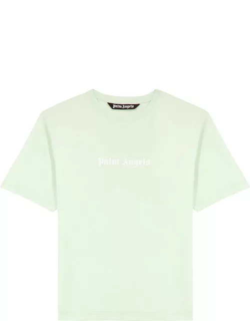 Palm Angels Logo-print Cotton T-shirt - Mint