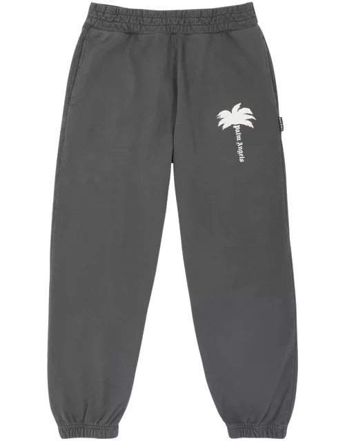 Palm Angels The Palm Logo Cotton Sweatpants - Dark Grey