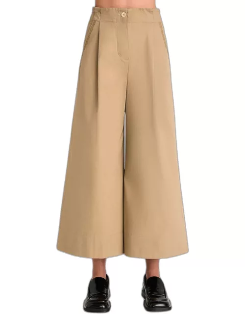 Sargent Cropped High-Rise Wide-Leg Pant