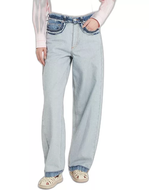 Low-Waisted Reverse Jean