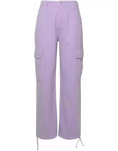 M05CH1N0 Jeans Lilac Cotton Cargo Pant
