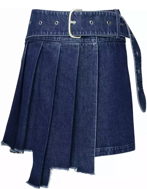 Off-White Blue Demin Skirt