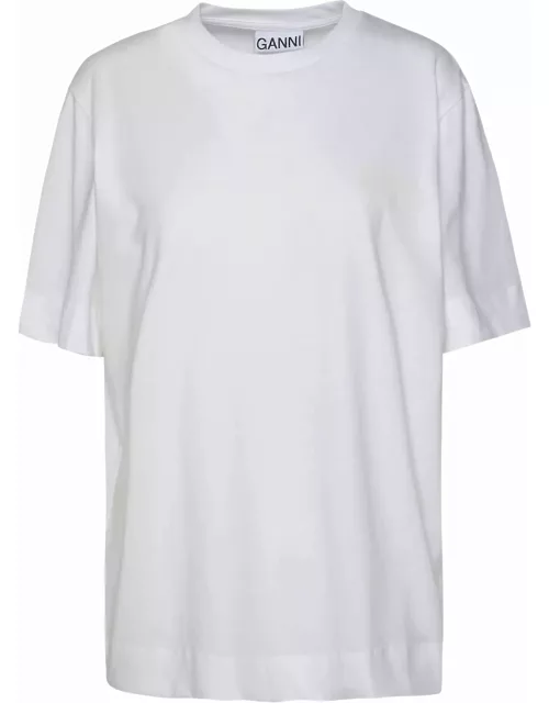 Ganni White Organic Cotton T-shirt