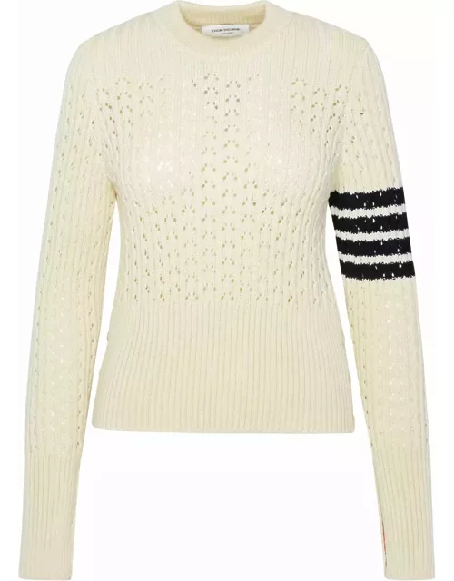 Thom Browne Cream Virgin Wool Sweater