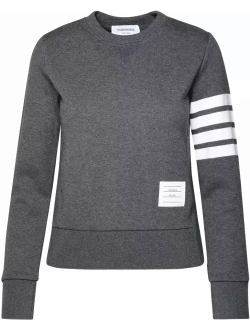 Thom Browne Gray Cotton Sweatshirt