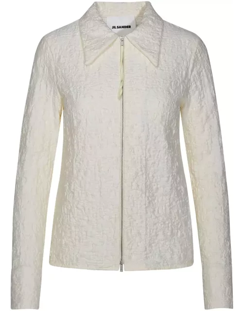 Jil Sander Ivory Cotton Jacket