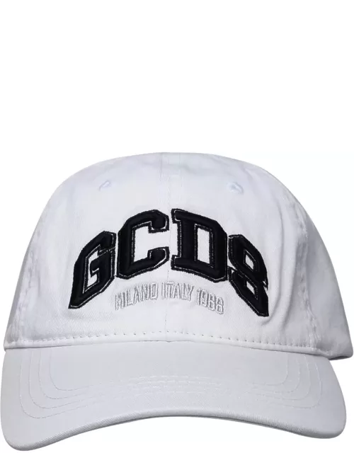 GCDS White Cotton Cap