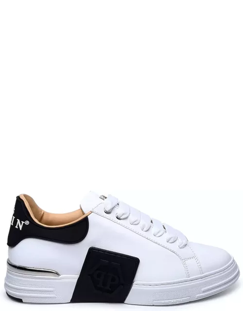 Philipp Plein White Leather Phantom Sneaker