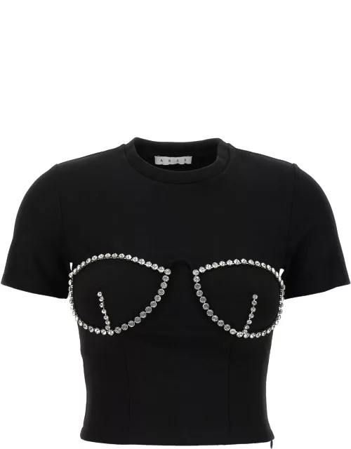 AREA T-shirt crystal Bustier Cup