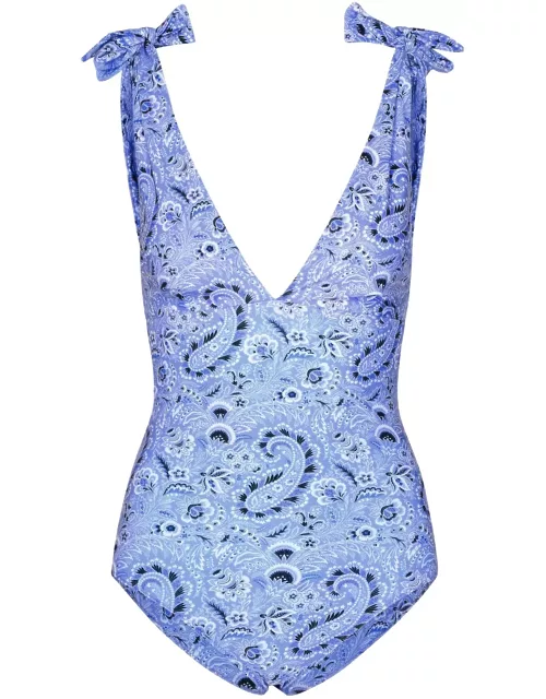 Etro Light Blue Swimsuit In Polyamide Blend
