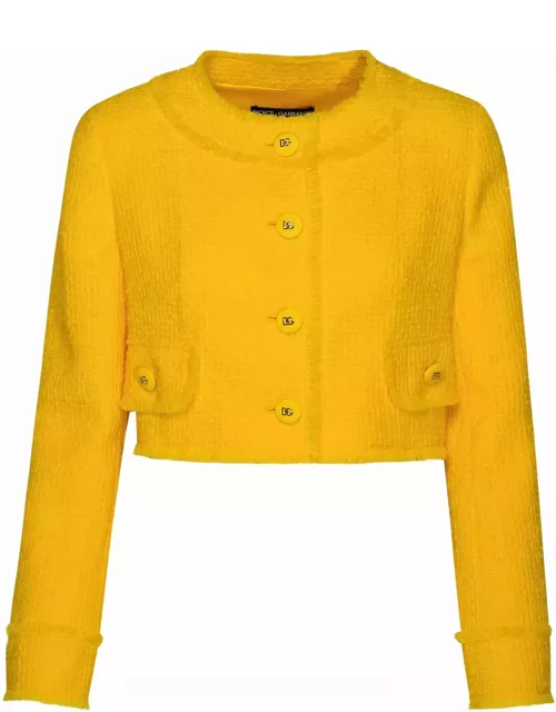 Dolce & Gabbana Yellow Wool Jacket