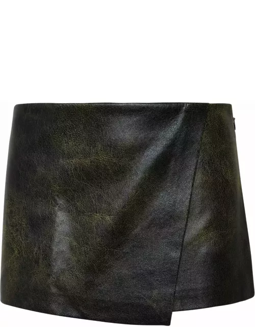 The Andamane Two-tone Polyester Blend Mini Skirt