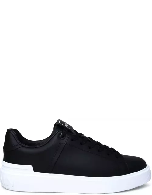Balmain Black Leather Sneaker