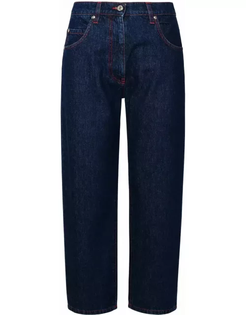 MSGM Blue Cotton Jean