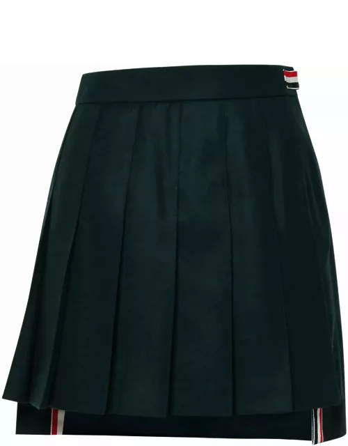 Thom Browne Green Wool Skirt