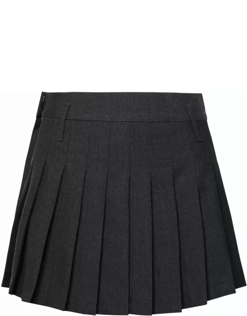 AMBUSH Grey Virgin Wool Skirt