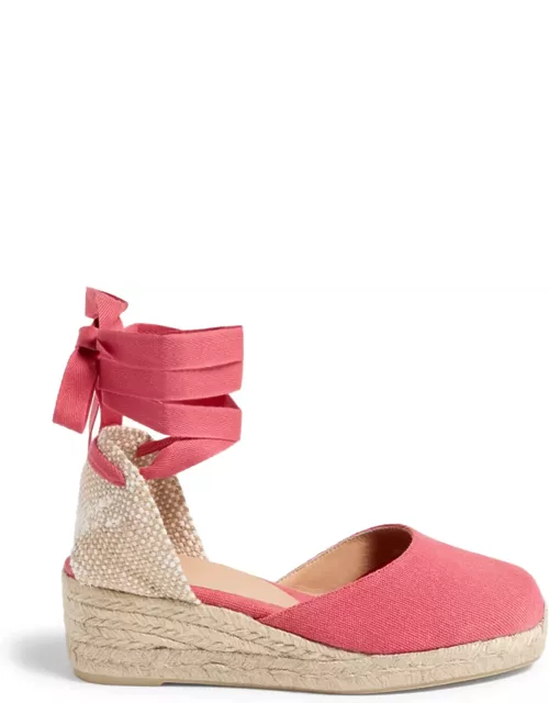Castañer Espadrilles Carina Fuxia With Laces At The Ankle