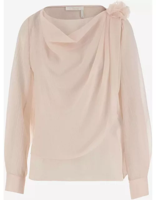 Chloé Draped Top With Boat Neckline