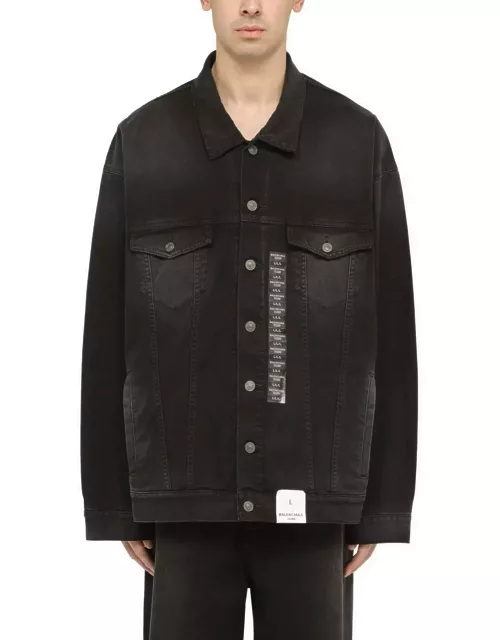 Balenciaga Black Denim Jacket With