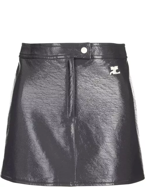 Courrèges Steel Gray Mini Skirt