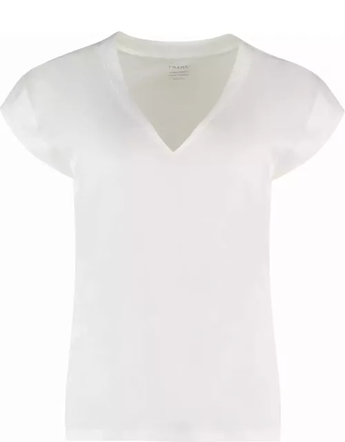 Frame Le Mid Rise V Cotton T-shirt