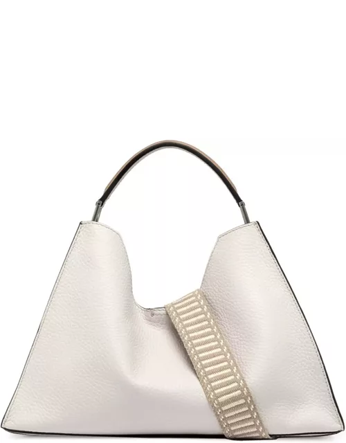 Gianni Chiarini Aurora White Leather Shoulder Bag