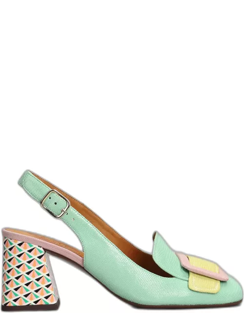 Chie Mihara Suzan Pumps In Green Leather