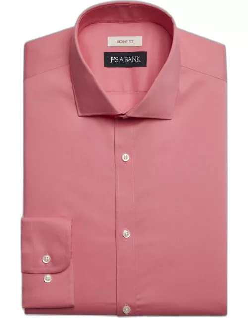 JoS. A. Bank Men's Skinny Fit Dress Shirt, Bright Pink, 15 1/2 32