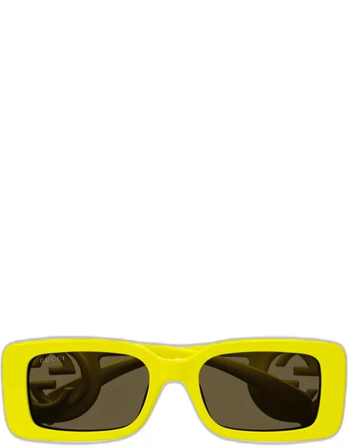 Monochrome GG Rectangle Acetate Sunglasse