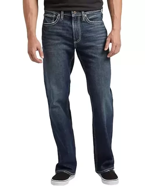 Silver Jeans Men's Zac Relaxed Fit Straight Jeans Dark Wash