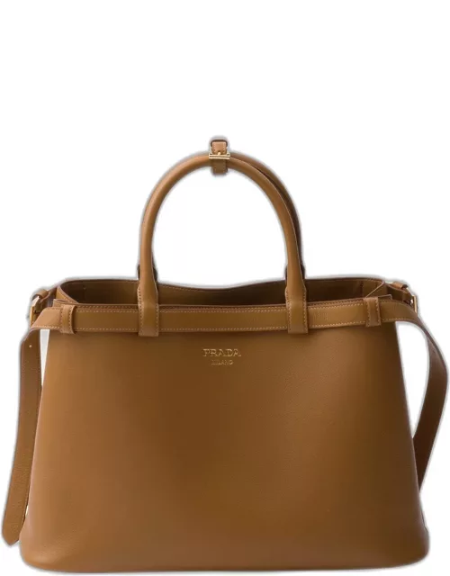 Grain Leather Top-Handle Bag