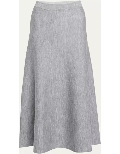 Freddie Midi Wool-Cashmere Skirt