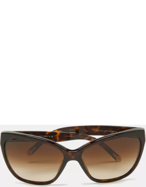 Dolce & Gabbana Brown Havana/Brown Gradient DG4114 Wayfarer Sunglasse