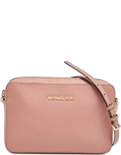 Michael Kors Old Rose Leather Large East West Jet Set Crossbody Bag