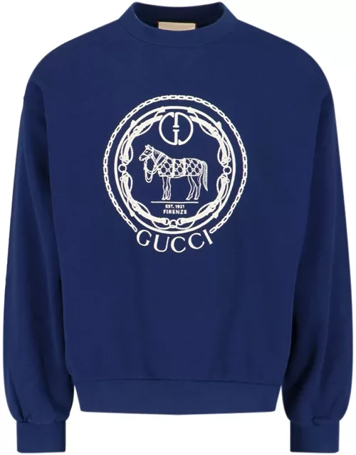 Gucci Embroidery Crewneck Sweatshirt