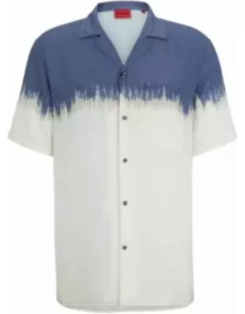 Relaxed-fit shirt with abstract print- Light Blue Men's Shirt